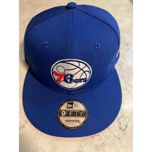 New Era NBA Philadelphia 76ers Snapback Sixers Hat Blue 9Fifty Adjustable (NEW)